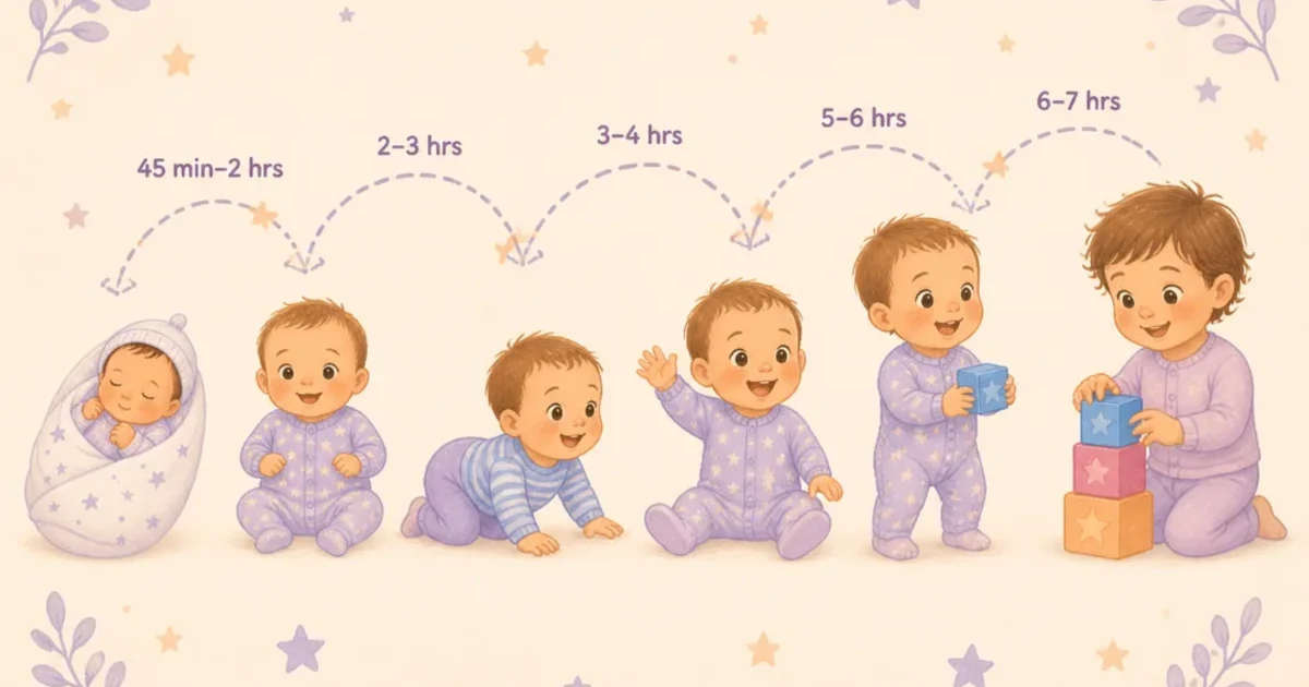 Wake Windows by Age: The Complete Chart (0–3 Years)